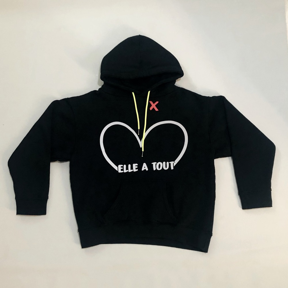 womens “She has everything” black hoodie size S
